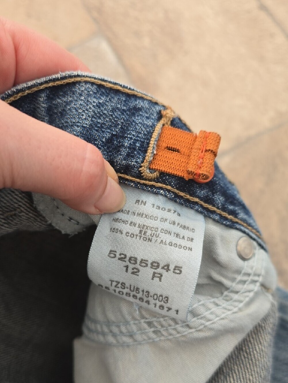 Lee Dark Blue Denim Shorts with Branded Button - Picture 7 of 14